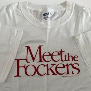 Vintage 2004 Meet Fockers Shirt Mens XL White Movie Promo Stiller de Niro Parent